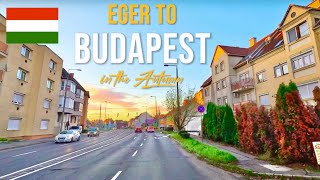 Driving in Hungary  from Eger to the capital, Budapest, in November 2023.