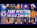 Chelsea  united fans reaction to chelsea 43 man united  premier league