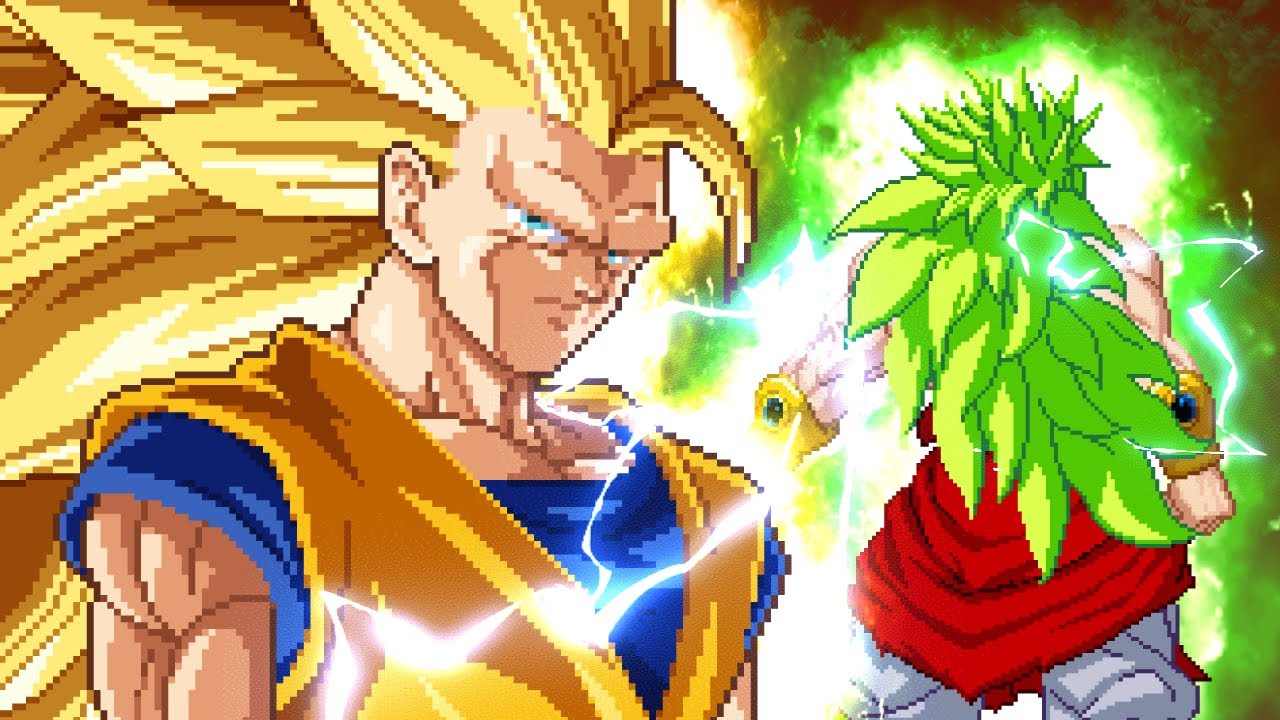 Goku Super Saiyan 3 vs Broly Super Saiyan 3 - [Sprite Animation]
