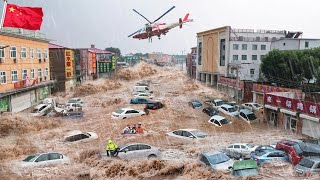 State of emergency in China! Terrifying floods swept away people and vehicles in Guangdong