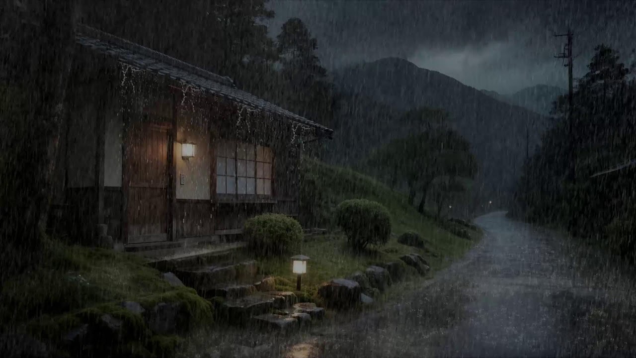 Sleep Peacefully Rain Sounds Surrounding Old Cabin Roof for Deep Sleep Calm