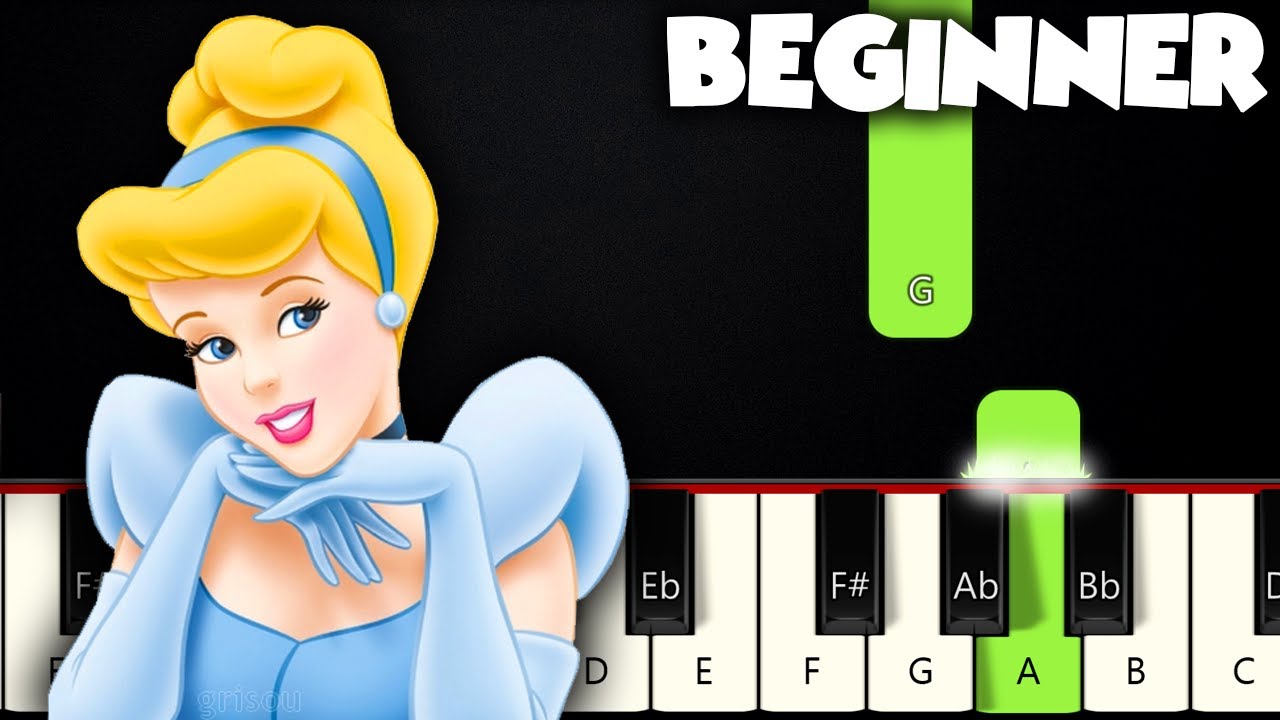 A Dream Is A Wish Your Heart Makes - Cinderella | BEGINNER PIANO TUTORIAL +SHEET MUSIC by Betacustic