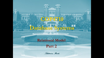 Relational Model Part 2