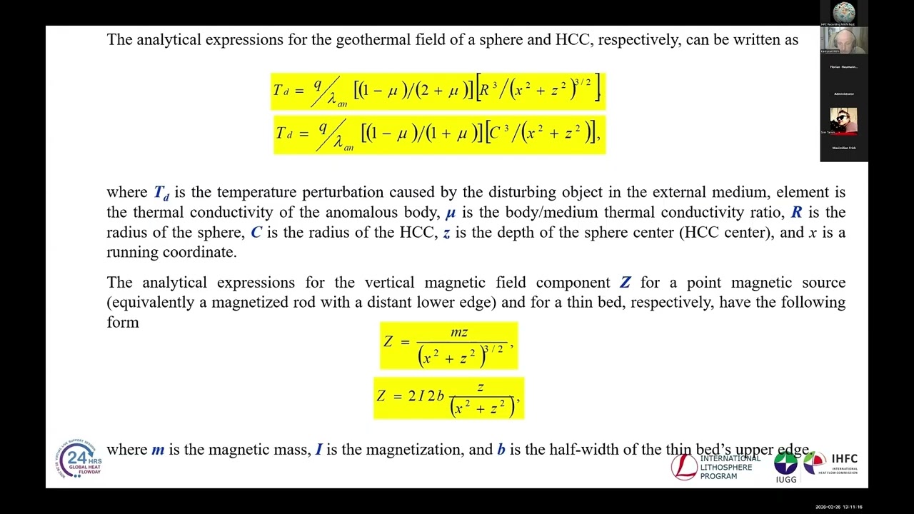 Lev Eppelbaum [ Near-surface thermal prospecting in archaeology ] - Global Heat Flow Day 2026