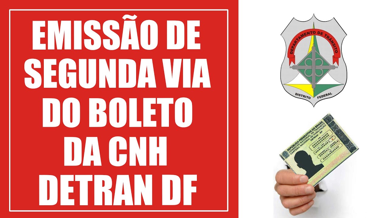 Emissão de Segunda Via do Boleto da CNH DETRAN DF - YouTube