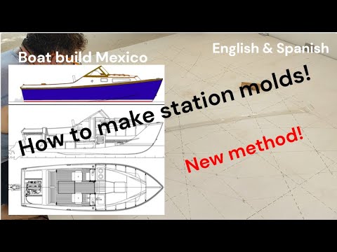 ⁣Wooden Shoe 23 Boat build Mexico: Episode 11: How to make station molds #howto #boat  #sports  #wood