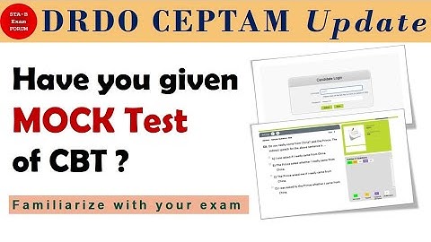 DRDO CEPTAM | Have you given Mock Test of CBT?