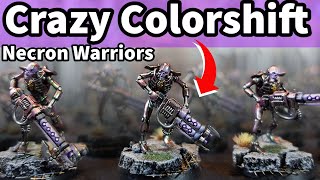 INSANE COLORSHIFT - How to Paint NECRON Warriors Warhammer 40k How to Paint with Vallejo Colorshift