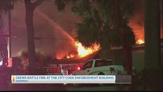 Early morning fire at City of Savannah Code Compliance Building under investigation