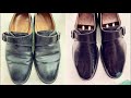 Full Restore Salvatore Ferragamo monkstrap  men leather shoes Asmr