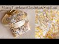 Mixing Translucent Polymer Clay, Inks & Metal Leaf to get a Realistic Stone Effect