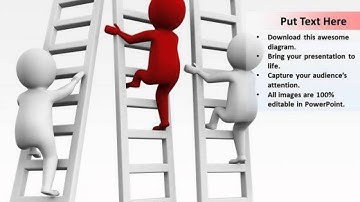 young business people 3d men ladder of success powerpoint templates ppt backgrounds for slides prese