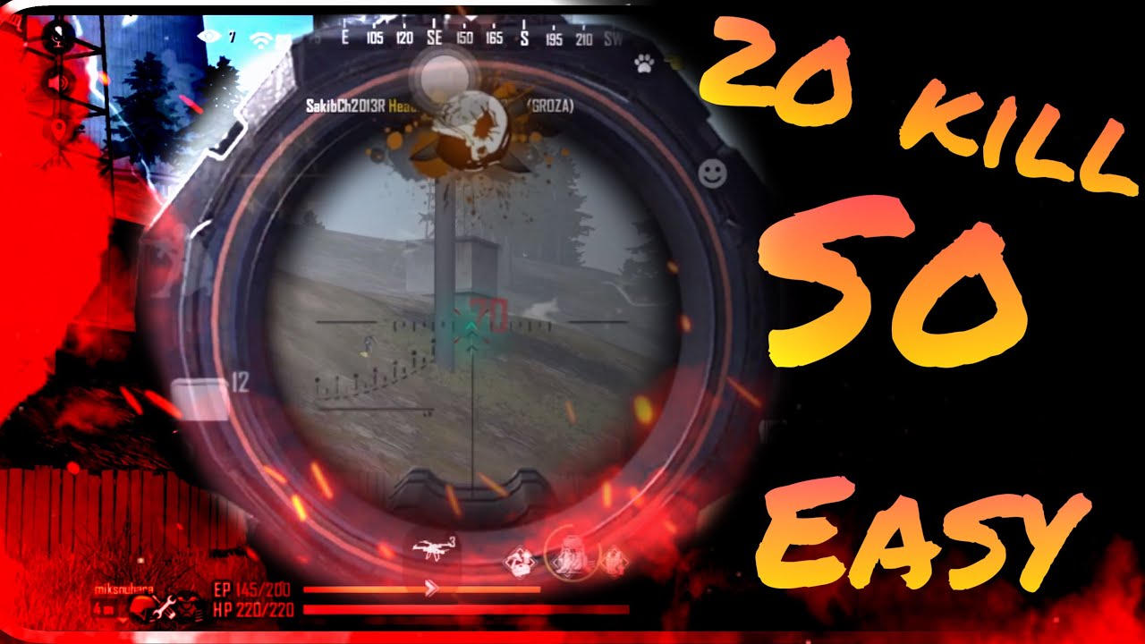 Free the fire Dow gameplay Easy 20 kill l DeluXE