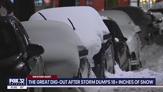 Chicagoans begin digging out after storm dumps 18+ inches of snow