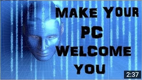 Your Copmuter Say To You Welcome in Computerized Voice Windows 10/8/7 (NO any Software 2016)