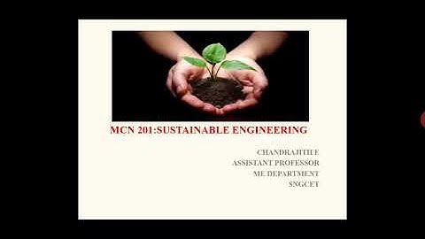 SUSTAINABLE ENGINEERING-MODULE 2-1/ AEE M6-6