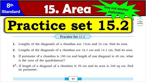 Practice Set 15.2 | Class 8 | Chapter 15 Area | Maths | All Question Answers