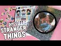 MATERIAL ESCOLAR STRANGER THINGS: CADERNO, ADESIVOS, MARCADOR DE PÁGINAS