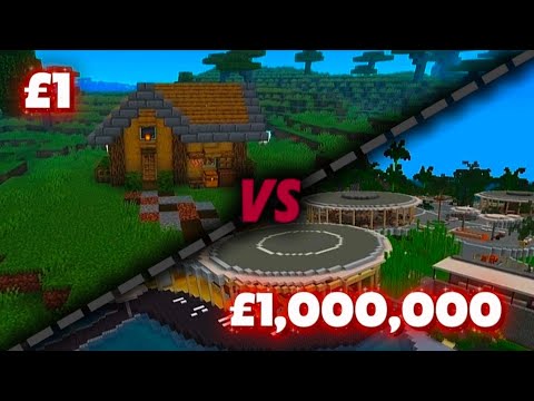 £1 VS £1,000,000 MINECRAFT BASE!