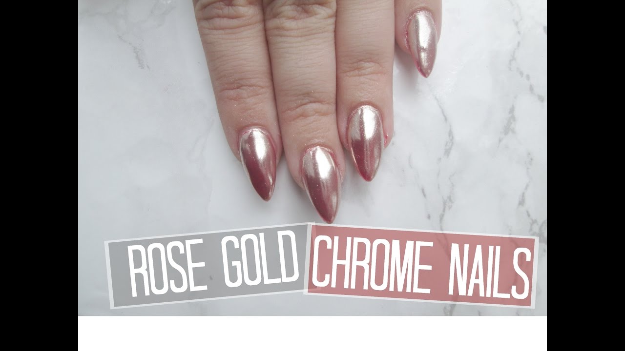 NAIL ART Rose Gold Chrome Ongles Miroir Melissa Easy