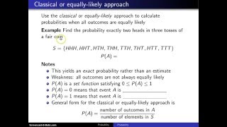 Classical approach to calculating probability