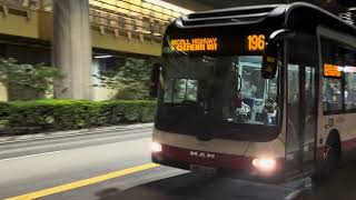 SMB324B SBS Transit MAN A22 Euro 5 (Batch 1) on 196 departs at C’Wealth Stn Exit A/D