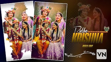 Radhe Krishna Viral Status Video Editing | Trending Krishna Bhakti status video editing vn app