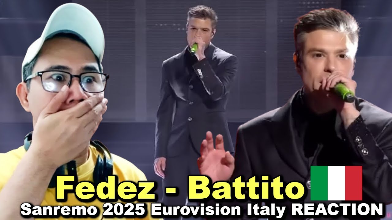 Fedez - Battito - Sanremo 2025 Eurovision Italy REACTION
