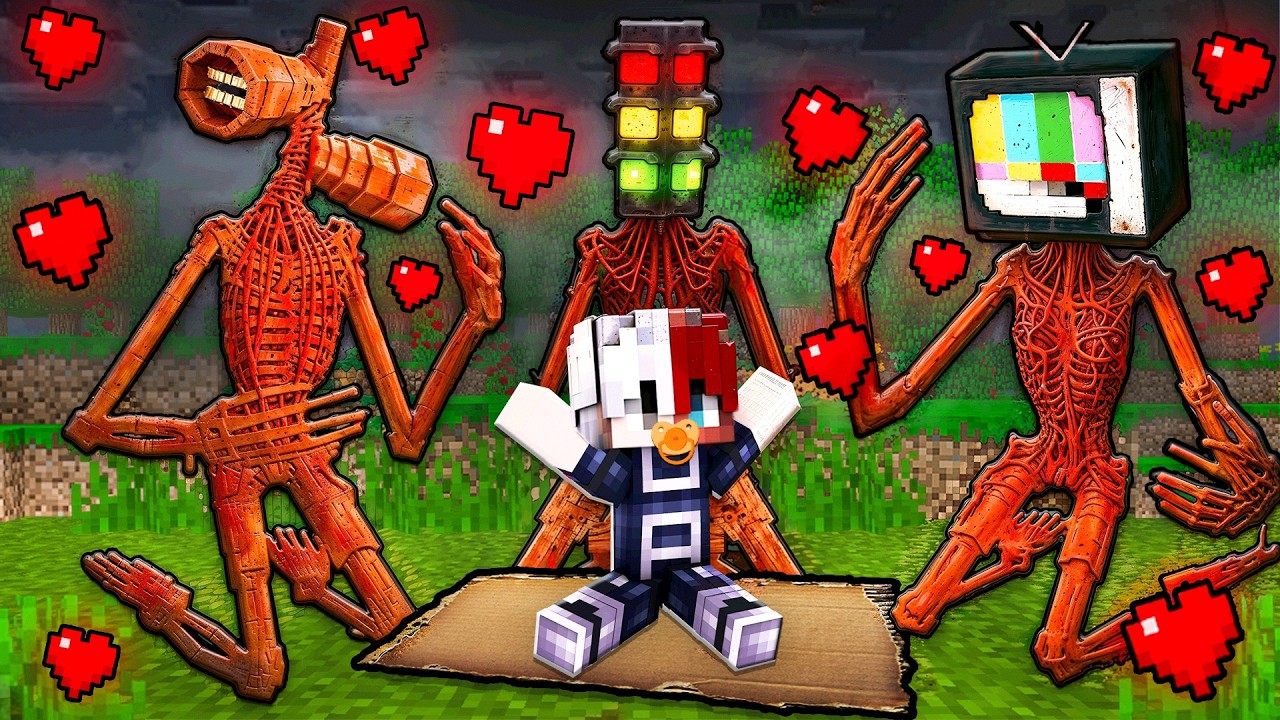 I Got Adopted By Siren Head In Minecraft !!!😱😱