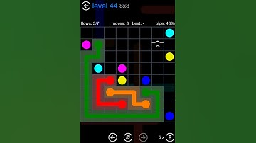 Flow Free Bridges Challenge Pack 8x8 Level 44 Walkthrough