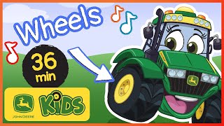 Wheels on the Tractor | 30 Minute Compilation - Nursery Rhymes 🎶 | John Deere Kids