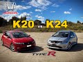Honda fn2 type r battle k20 vs k24 