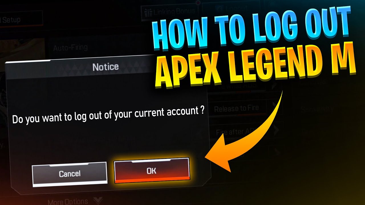 How to log out in apex legends mobile | Apex legends Mobile me Log out