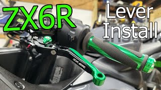 ZX6R Lever Install