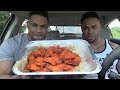 Eating Wingstop Hot Chicken Wings @Hodgetwins