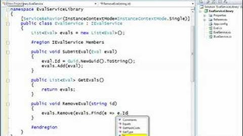 WCF Screencst - Creating your first WCF service