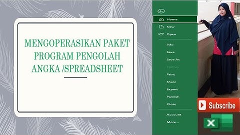 Mengoperasikan Paket Program Pengolah Angka/ Spreadsheet (Menggunakan excel) Pelajaran Spreadsheet