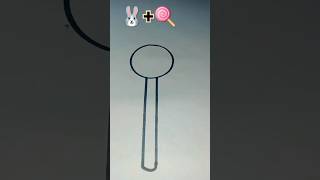 cute rabbit lollipop drawing shortsfeed learningwithfun