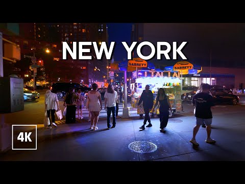 New York, United States | Manhattan | Night City Walk 4K