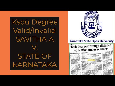 Karnataka state open university Case