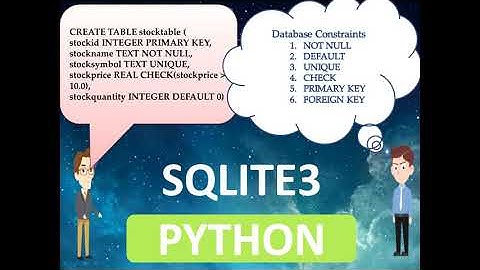 Python - Sqlite database (Implement Constraints-PRIMARYKEY, UNIQUE, NOT NULL, CHECK, DEFAULT)-Part5