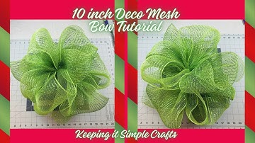 EASY LARGE DECO MESH BOW TUTORIAL USING 10 INCH DECO MESH PERFECT FOR HOLIDAY CRAFTS & DECOR🎄