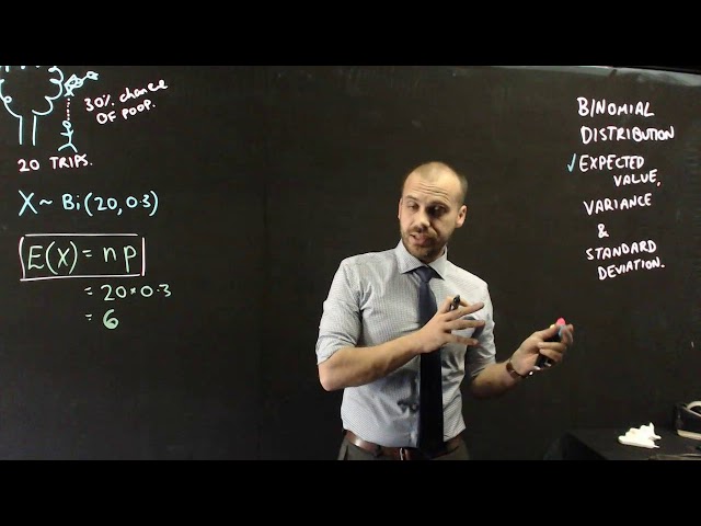 Binomial distribution expected value variance and standard deviation