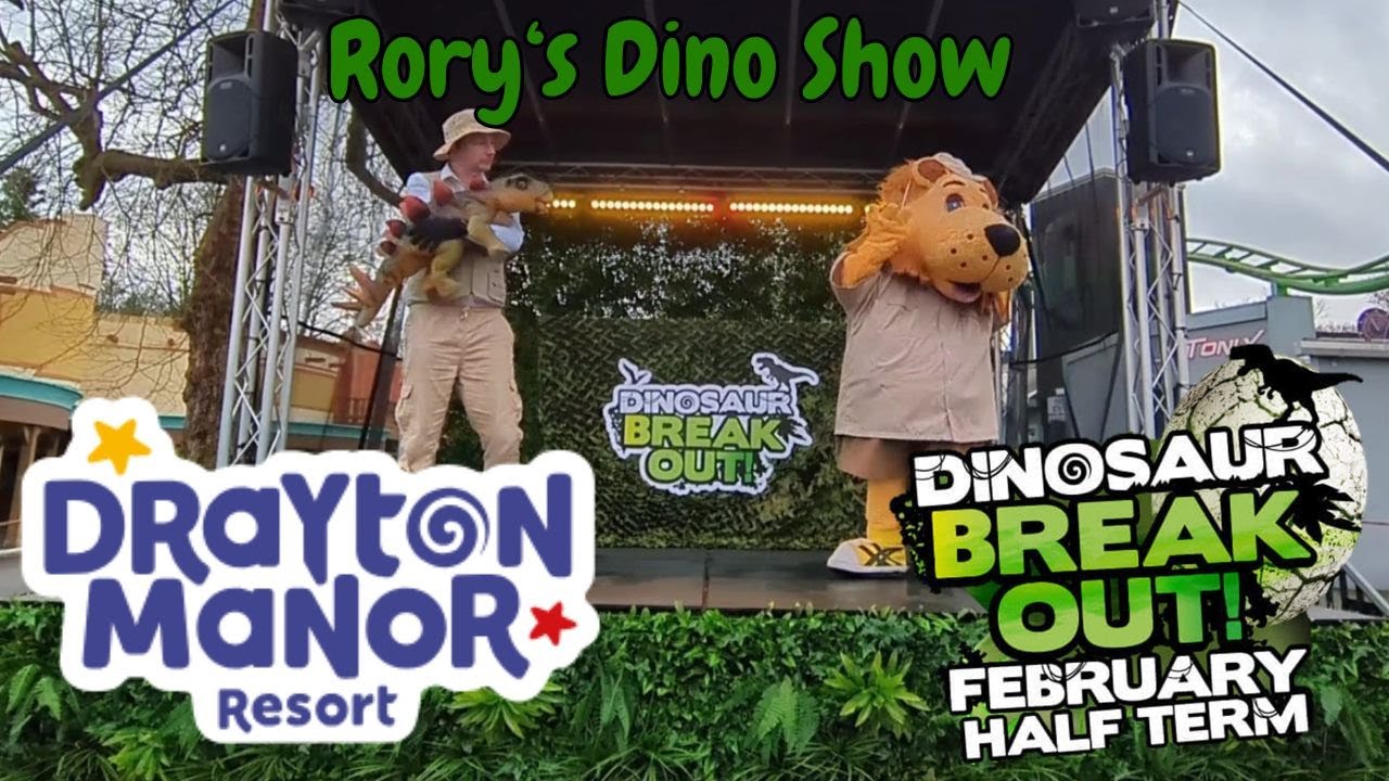 Rory's Dino Show Dinosaur Breakout 2024 at Drayton Manor Resort