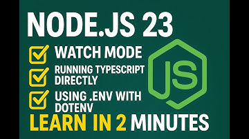Node.js 23 Is INSANE! Built-in TypeScript, Watch Mode, .env, and More!