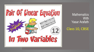 Pair of Linear Equations in two Variables 12 | Substitution Method Part-4 | Algebraic Method