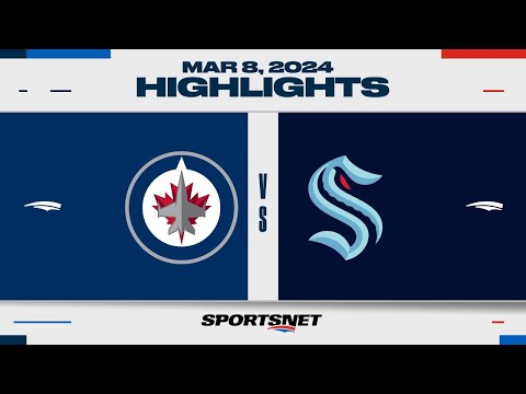 NHL Highlights | Jets vs. Kraken - March 8, 2024