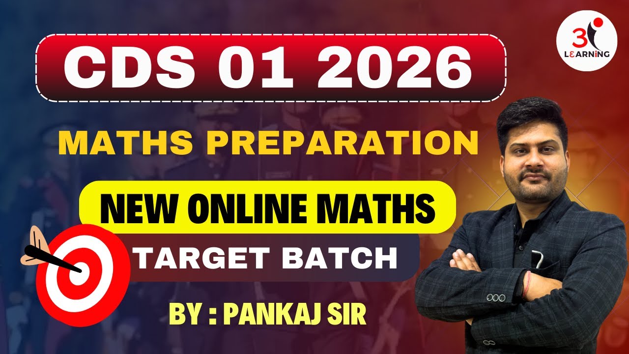 MATHS PREPARATION FOR CDS 2026 | CDS MATHS PREPARATION By Pankaj Sir # ...