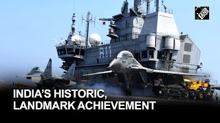 HISTORIC: Visuals of LCA Navy and MiG29K jets making first landings\/takeoff on INS Vikrant