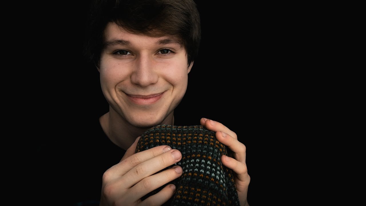 ASMR microphone brushing and relaxing whispering